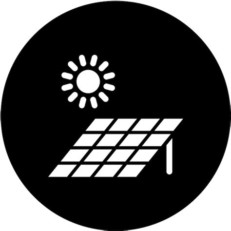 Estilo del icono de energía solar Vector Premium