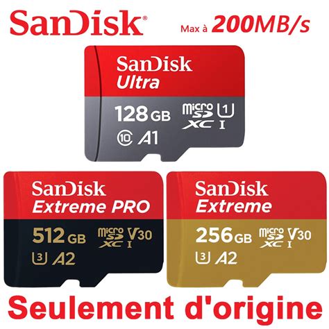 Sandisk Carte M Moire Micro Sd Ultra Extreme Pour T L Phone Flash