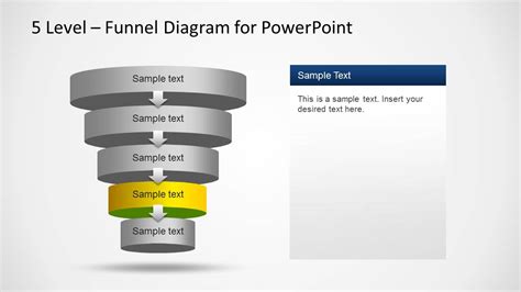 5 Level Funnel Diagram Template For Powerpoint Slidemodel