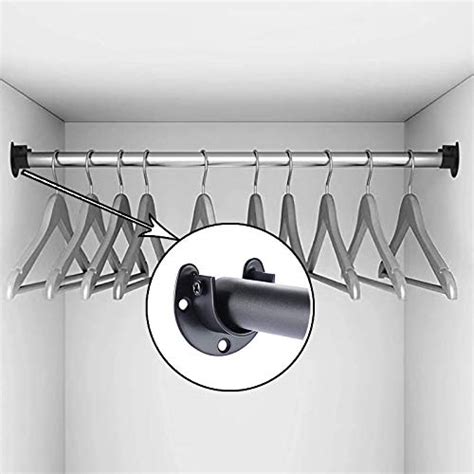 Packs U Shaped Closet Rod Brackets Rod Support Holder Stainless Steel