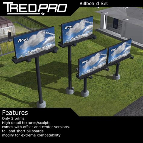 Second Life Marketplace Tredpro Billboard Set