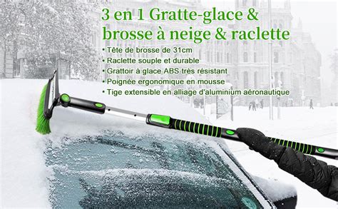 Amazon Fr Seaaes Grattoir Glace De Voiture Cm Balais Neige De