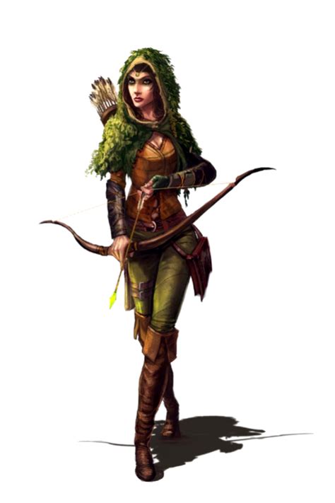 Female Human Ranger Ironfang Invasion Pathfinder Pfrpg Dnd Dandd D20