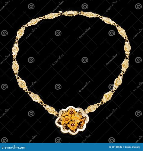 Gold Jewelry Necklace Stock Photography - Image: 35185532