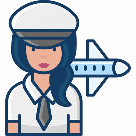 Pilot Women Job Avatar Icon Download On Iconfinder