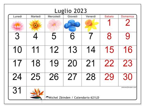 Calendari Luglio 2023 Michel Zbinden It