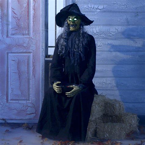 Buy Party City Animated Haunted Witch Halloween Animatronic Prop