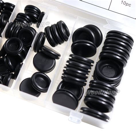 170 Rubber Grommet Firewall Black Hole Plug Set Electrical Wire Gasket