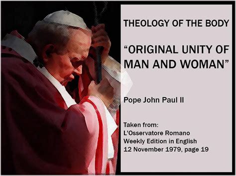 Theology Of The Body By Pope John Paul Ii Jardín De Oración