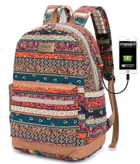 Kinmac Bohemian Water Resistant Laptop Backpack With Massage Cushion