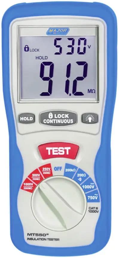 MAJOR TECH MT550 Digital Insulation Tester Instruction Manual