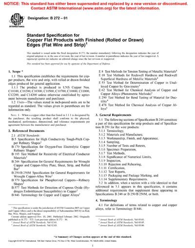 ASTM B272 01 Standard Specification For Copper Flat Products With