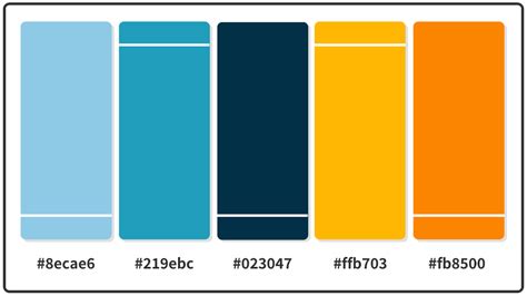 Blue And Yellow Color Palette