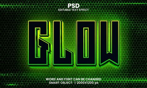 Premium Psd Glow 3d Editable Photoshop Text Effect Style With Modern