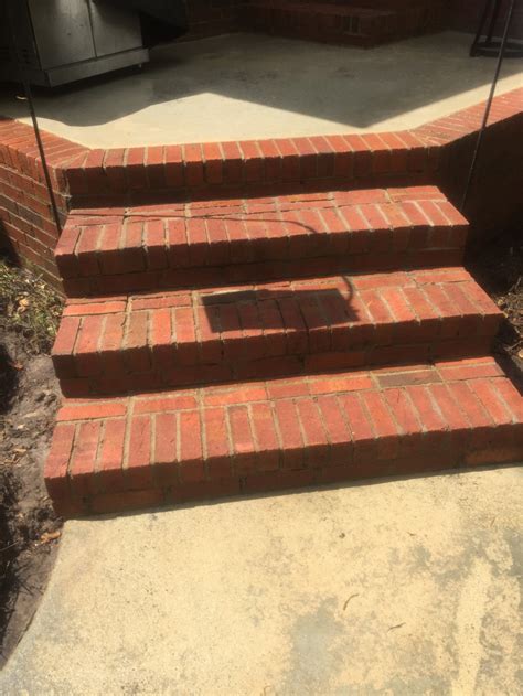 brick corner steps creative landscaping  maintenance