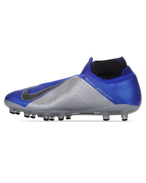 Botas De Fútbol Phantom Vision Elite Df Ag Pro Azul Plata