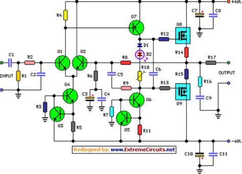 W Mosfet Power Amplifier Circuit Diagram Watt Power A