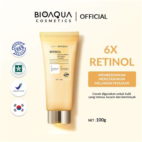 Jual Bioaqua Cosmetics 6X Gentle A Retinol Anti Aging Cleanser 100g