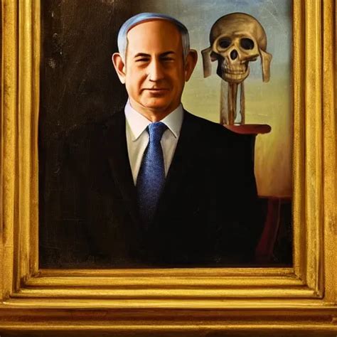 Dream Portrait Of Benjamin Netanyahu Vanitas Stable Diffusion