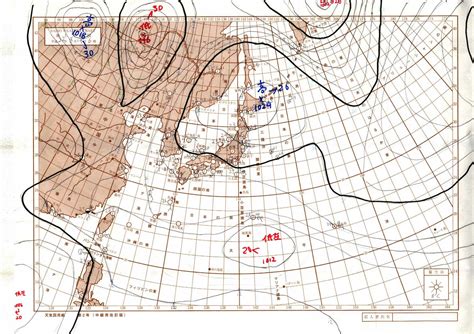 2010年8月19日木天気図 墨田区立本所中学校 科学部