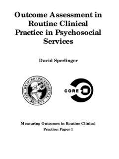 Outcome Assessment In Routine Clinical Practice In Outcome