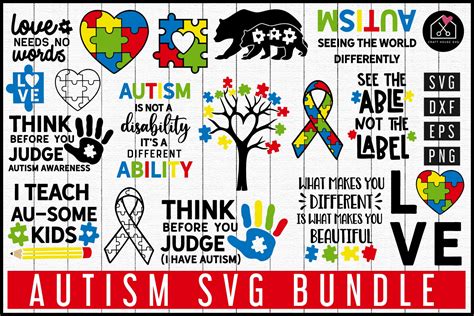 Autism Svg Bundle Autism Awareness Bundle Mb84 701612 Cut Files