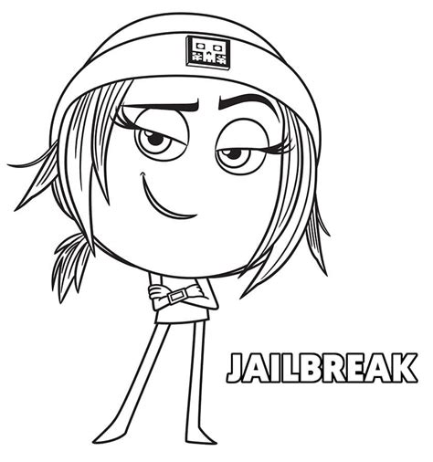 Dibujos de Jailbreak de Emoji la Película para Colorear para Colorear