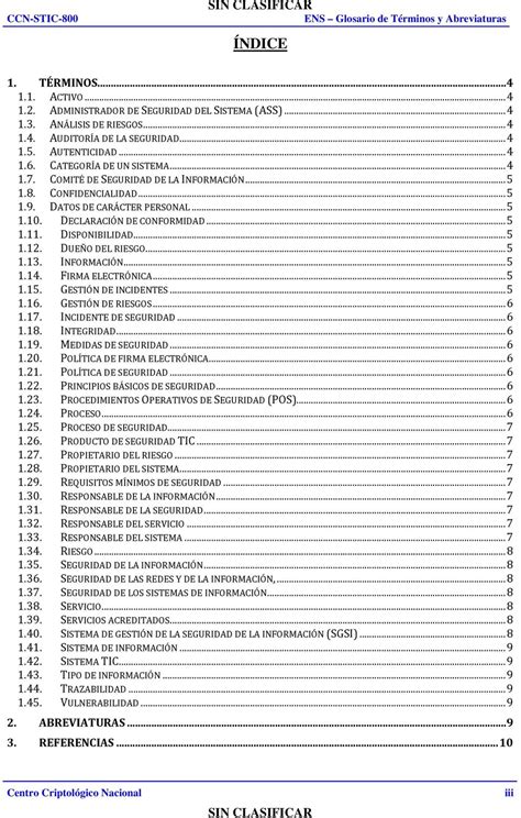 Gu A De Seguridad Ccn Stic Esquema Nacional De Seguridad Glosario