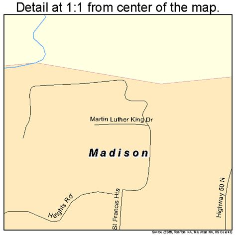 Madison Arkansas Street Map 0543280