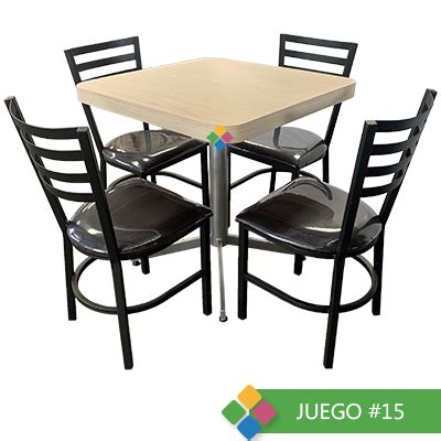 JUEGO DE MESA Y SILLAS 15 Plastuv