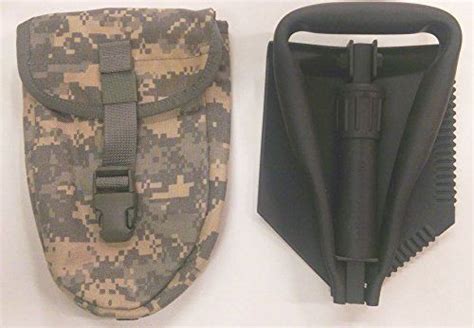 Military Issue Trifold Entrenching Tool E Tool With Acu Carrier