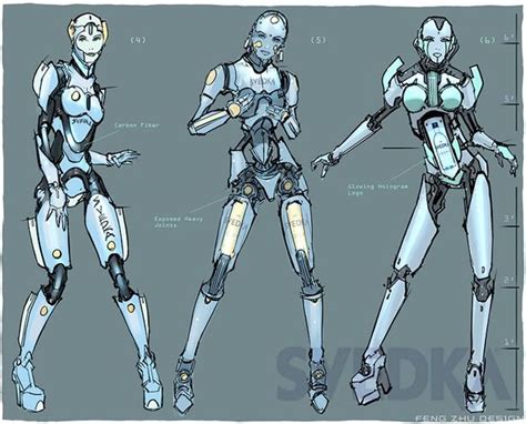 Wareznoobs Image Robots Drawing Robot Art Female Robot