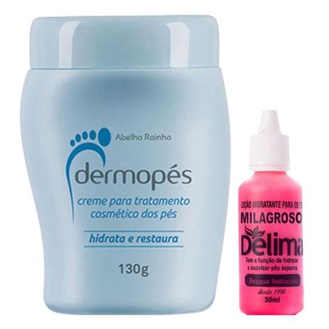Creme Para Pes Rachados E Ressecados - Kit Creme Para Tratamento de Pés Rachados e Ressecados: Dermopés 130 g ...