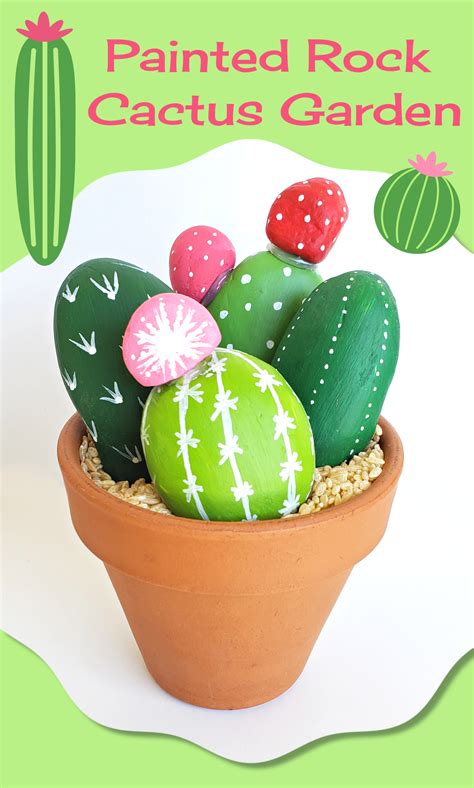 Painted Rock Cactus Garden Craft Woo Jr Kids Activities Children