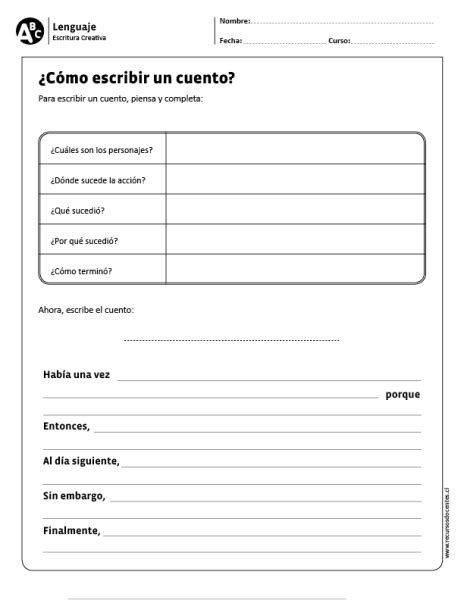 Pasos Para Escribir Un Cuento Primaria Tesama