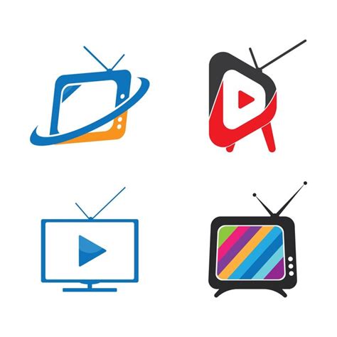 La ilustración del logotipo de tv Vector Premium