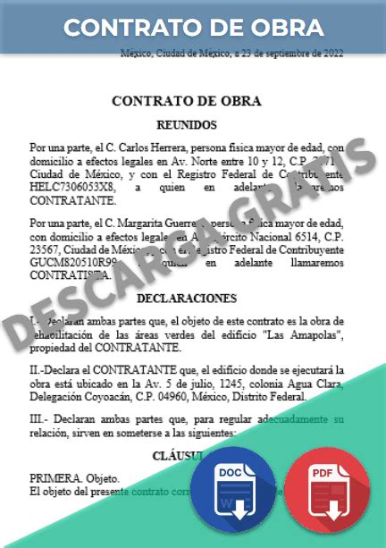 Formatos De Contratos Ejemplos Formatos Y Plantillas Gratis