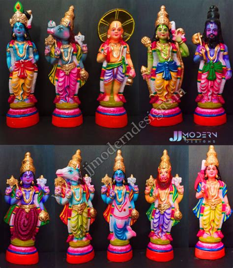 Dasavatharam 16 Inch Clay Navarathri Golu Dolls Online Shopping JJ