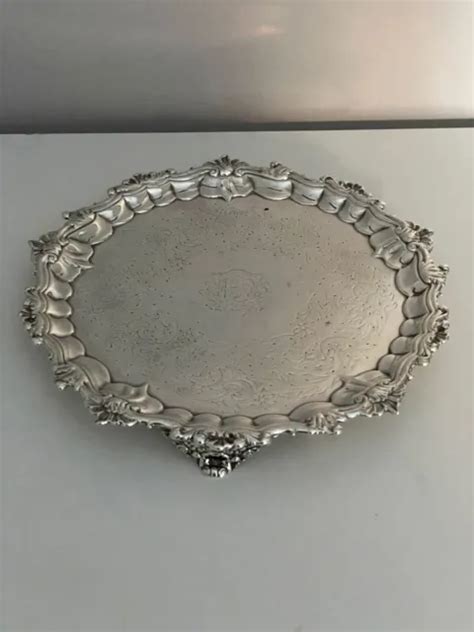 Antique Georgian Sterling Silver Salver Tray London 1831 £55000