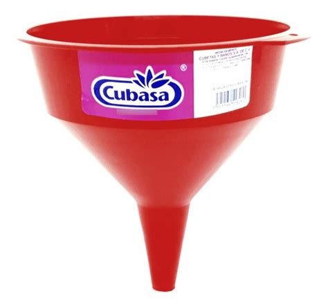 Embudo Chico 600 Ml Plástico Resistente Cubasa Rojo 10pzas Envío gratis