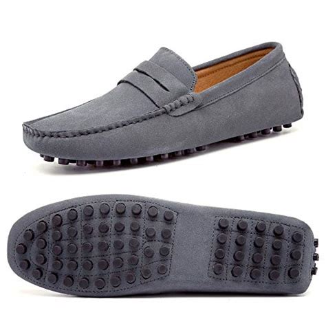 Go Tour Men S Classy Fashion Slip On Penny Loafers Casual Suede Leather Moccasins Driving Shoes