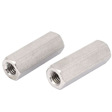 M X Mm Stainless Steel Threaded Bar Rod Studding Hex Connector Deep