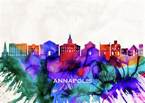 Annapolis Skyline Mixed Media By NextWay Art Fine Art America