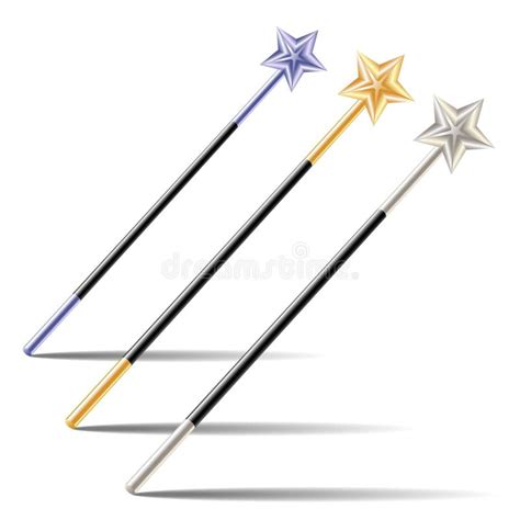 Set Of Magic Wands With Stars Stock Vector Illustration Of Hopes