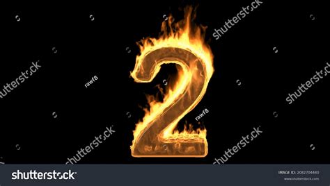 fire number   flaming burn stock illustration