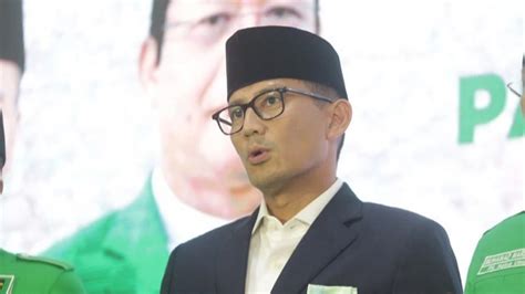 Foto Kata Sandiaga Uno Saat Ditanya Soal Pilih Jadi Cawapres Ganjar