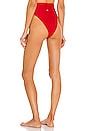 Nookie High Waisted Bikini Bottom In Red Rib Revolve