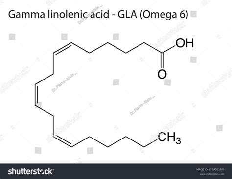 Eps Molecular Structure Gamma-linolenic Acid Gla Stock Vector (Royalty Free) 2159053759 ...