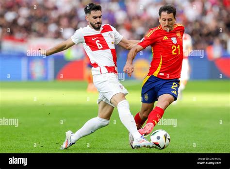 Berlin Germany 15th June 2024 Josip Sutalo Of Croatia Is Challenged