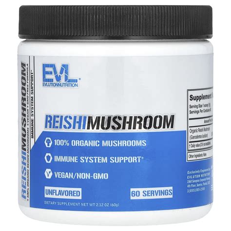 Evlution Nutrition Reishi Mushroom Unflavored Oz G